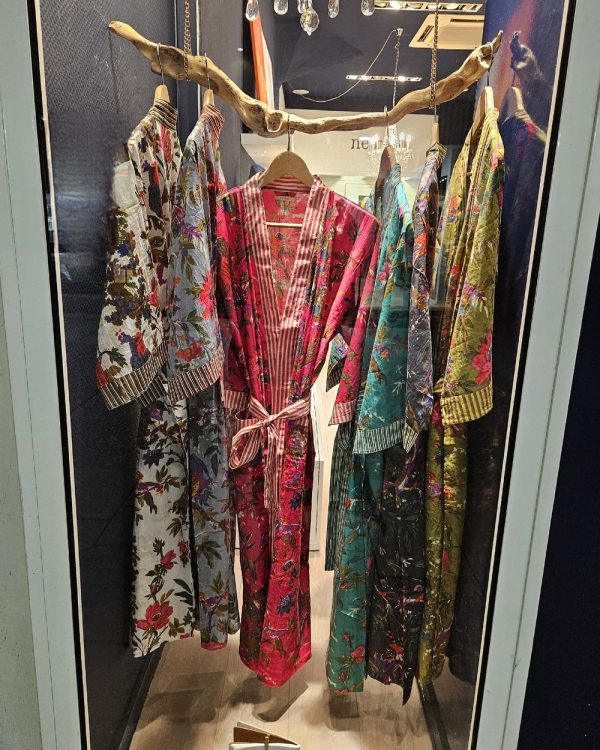 kimono imprimé sharing sur voile de coton