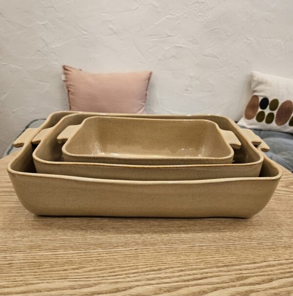 plats à four rectangulaires en grès